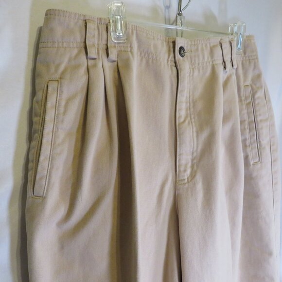Vintage Liz Claiborne LIZSPORT 100% cotton Tan Pants Size 14 - Picture 8 of 13